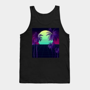 Cybersynth Sunset Vaporwave Tank Top